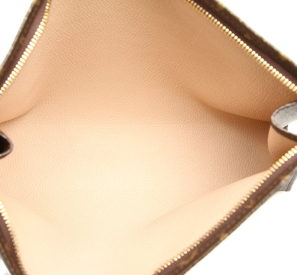 ルイ ヴィトン モノグラム ポッシュ トワレット26 M47542 ブラウン PVC レザー クラッチバッグ メンズ LOUIS VUITTON 中古