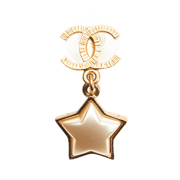シャネル ゴールド メッキ 星 ココマーク ピアス レディース CHANEL 【中古】