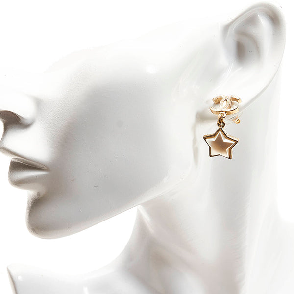 シャネル ゴールド メッキ 星 ココマーク ピアス レディース CHANEL 【中古】