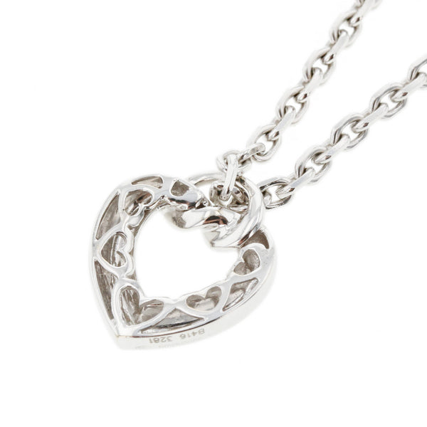 ブシュロン K18WG ホワイトゴールド ハート ネックレス レディース Boucheron 【中古】