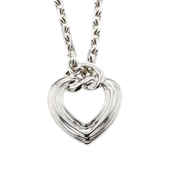 ブシュロン K18WG ホワイトゴールド ハート ネックレス レディース Boucheron 【中古】