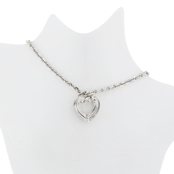 ブシュロン K18WG ホワイトゴールド ハート ネックレス レディース Boucheron 【中古】
