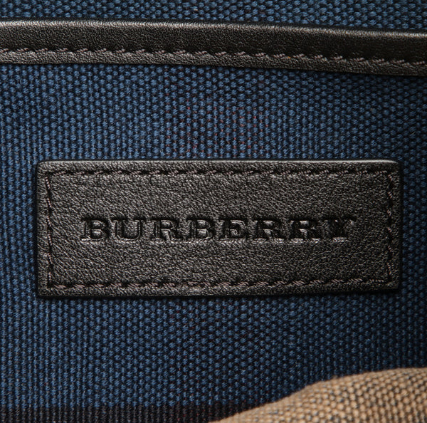 バーバリー ブルー キャンバス レザー リュック バックパック ユニセックス BURBERRY 中古