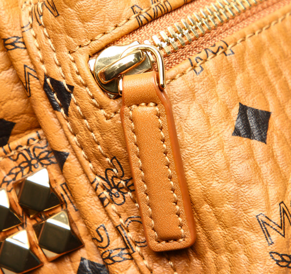 エム シー エム キャメル レザー リュック バックパック レディース MCM 中古