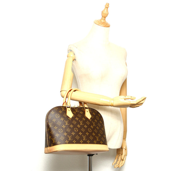 ルイ ヴィトン モノグラム アルマPM M53151 ブラウン PVC レザー ハンドバッグ レディース LOUIS VUITTON 中古