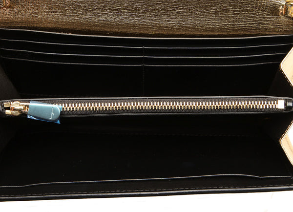 サルヴァトーレフェラガモ ガンチーニ KM 22 D292 ゴールド レザー ウォレットチェーン レディース Salvatore Ferragamo 中古