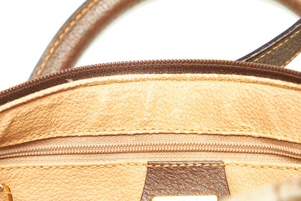 グッチ GGスプリーム シェリーライン 002.39.0269 ブラウン PVC レザー ハンドバッグ ショルダーバッグ 2WAY レディース GUCCI 中古