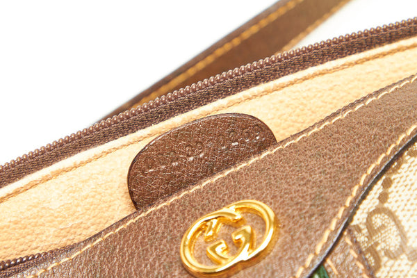 グッチ GGスプリーム シェリーライン 002.39.0269 ブラウン PVC レザー ハンドバッグ ショルダーバッグ 2WAY レディース GUCCI 中古