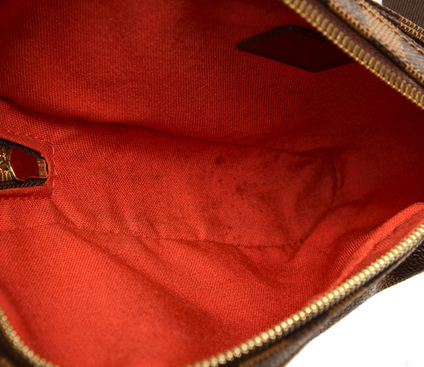 ルイ ヴィトン ダミエ ジェロニモス N51994 ブラウン PVC レザー ショルダーバッグ ユニセックス LOUIS VUITTON 中古