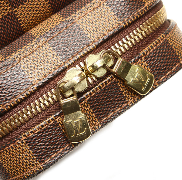 ルイ ヴィトン ダミエ ジェロニモス N51994 ブラウン PVC レザー ショルダーバッグ ユニセックス LOUIS VUITTON 中古