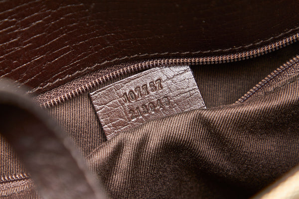 グッチ GGキャンバス 107757 ブラウン キャンバス ハンドバッグ レディース GUCCI 中古