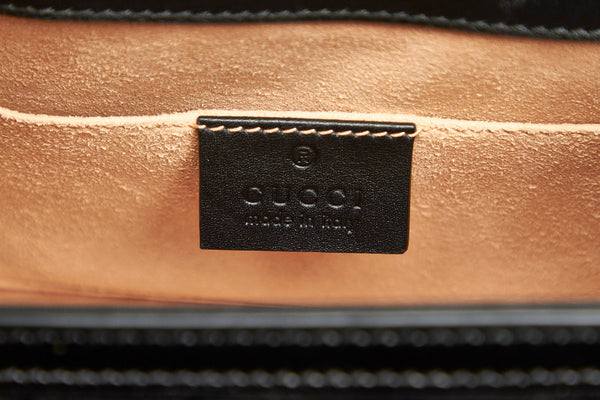 グッチ GG シルヴィー 470270  ブラック ベロア ショルダーバッグ レディース GUCCI 中古