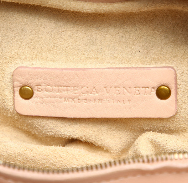 ボッテガヴェネタ イントレチャート ピンク レザー ショルダーバッグ レディース BOTTEGAVENETA 中古