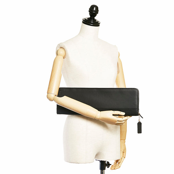 コーチ ブラック レザー ネクタイケース メンズ COACH 【中古】