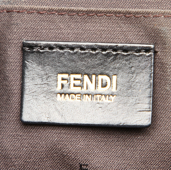 フェンディ ズッカ 8BH256-FB5 ブラック 黒 PVC レザー トートバッグ ユニセックス FENDI 中古
