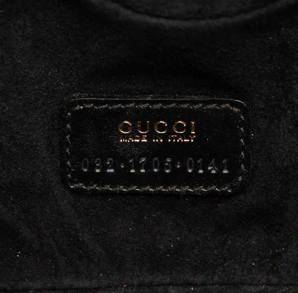 グッチ 032・1705・0141 ブラック スウェード バニティバッグ レディース GUCCI 中古