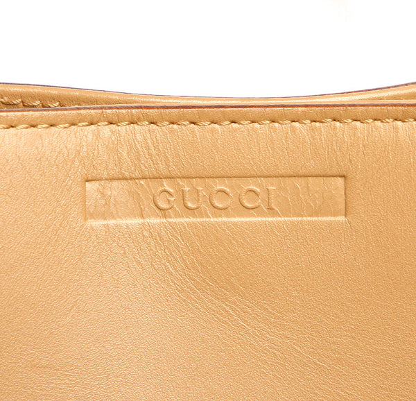 グッチ 002・1135 ベージュ レザー ハンドバッグ レディース GUCCI 中古