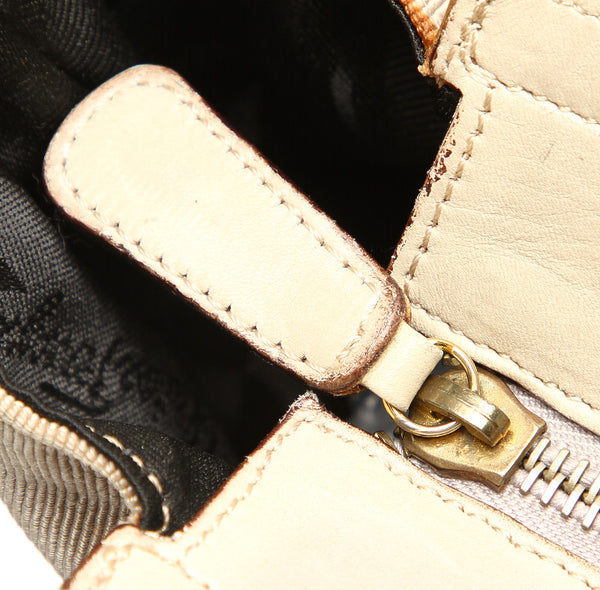 サルヴァトーレフェラガモ ヴァラ AU-215252 ベージュ キャンバス レザー トートバッグ レディース Salvatore Ferragamo 中古