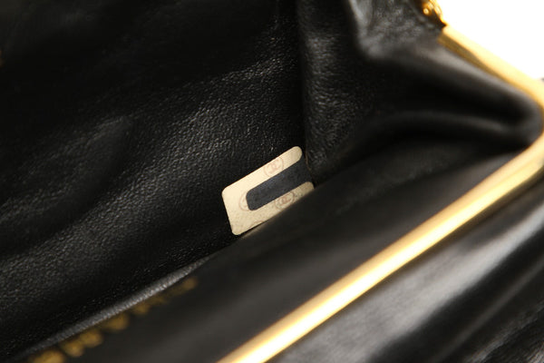 シャネル ココマーク ブラック レザー 長財布 レディース CHANEL 中古