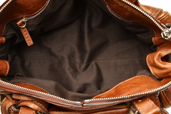 クロエ ブラウン レザー ショルダーバッグ レディース Chloe 中古