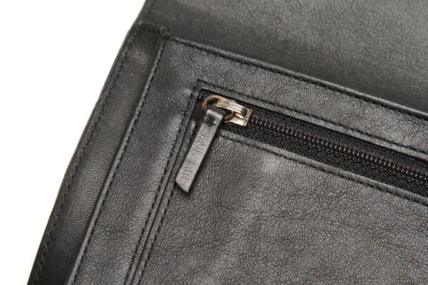 シャネル ココマーク ブラック レザー 長財布 レディース CHANEL 中古