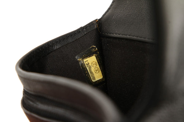 シャネル ココマーク ブラック レザー 長財布 レディース CHANEL 中古