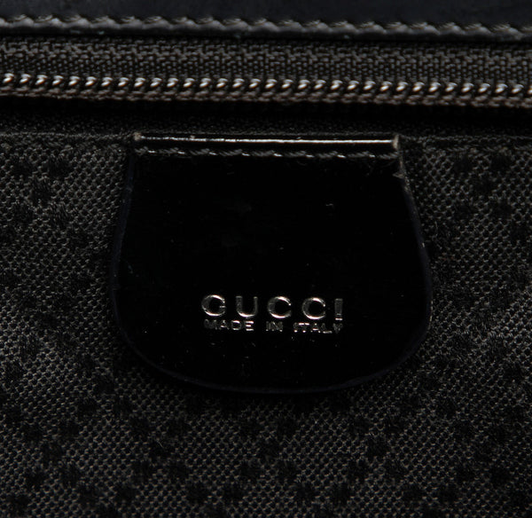 グッチ バンブー 002・1364・0439 ブラック キャンバス レザー ハンドバッグ ショルダーバッグ 2WAY レディース GUCCI 中古