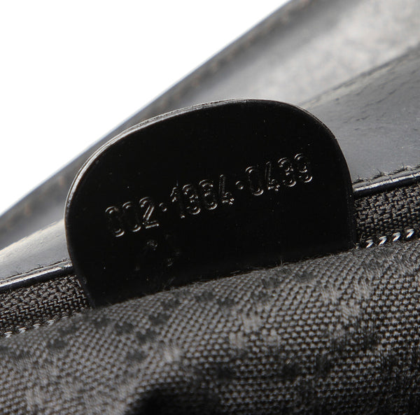 グッチ バンブー 002・1364・0439 ブラック キャンバス レザー ハンドバッグ ショルダーバッグ 2WAY レディース GUCCI 中古