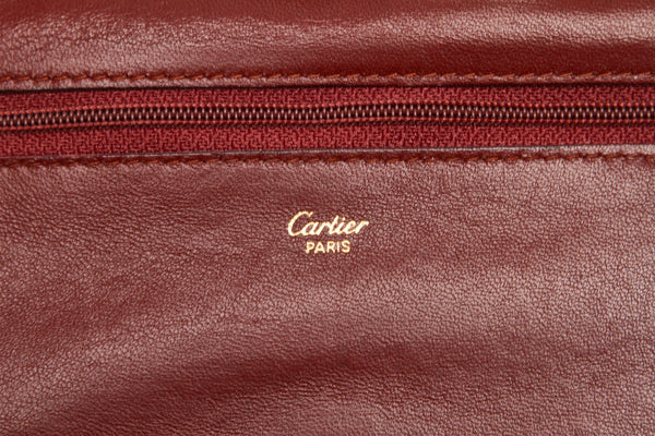 カルティエ マスト ボルドー レザー 長財布 ユニセックス CARTIER 中古