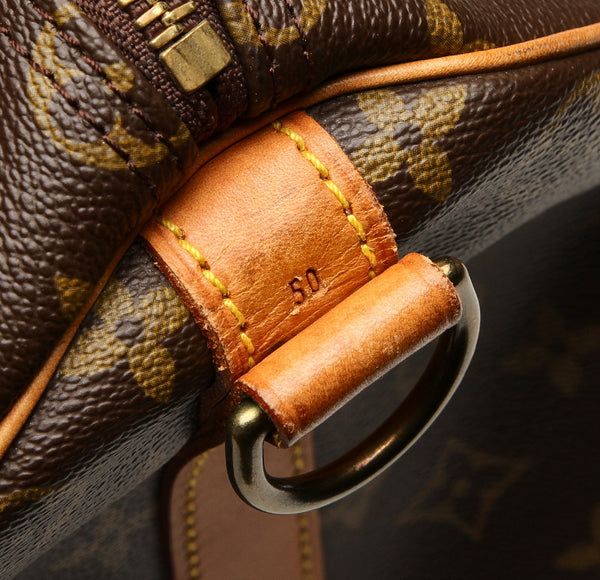 ルイ ヴィトン モノグラム キーポル50 バンドリエール M41416 ブラウン PVC レザー ボストンバッグ ユニセックス LOUIS VUITTON 中古