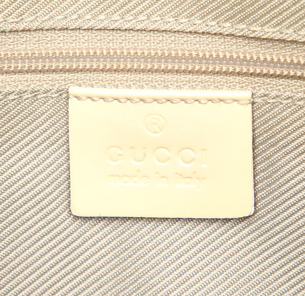 グッチ GGキャンバス 001・4158 ベージュ 水色 キャンバス レザー ショルダーバッグ レディース GUCCI 中古
