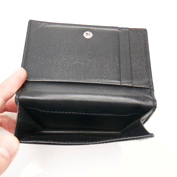 サンローラン 469338 ブラック レザー カードケース メンズ SAINT LAURENT 【中古】