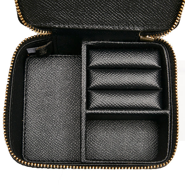 コーチ アクセサリーポーチ ブラック レザー レディース COACH 【中古】