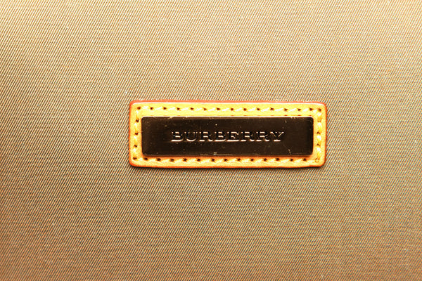 バーバリー カーキ キャンバス レザー ハンドバッグ レディース BURBERRY 中古