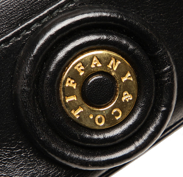 ティファニー ブラック 黒 レザー ショルダーバッグ レディース TIFFANY&Co. 中古