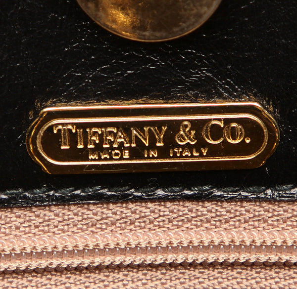 ティファニー ブラック 黒 レザー ショルダーバッグ レディース TIFFANY&Co. 中古