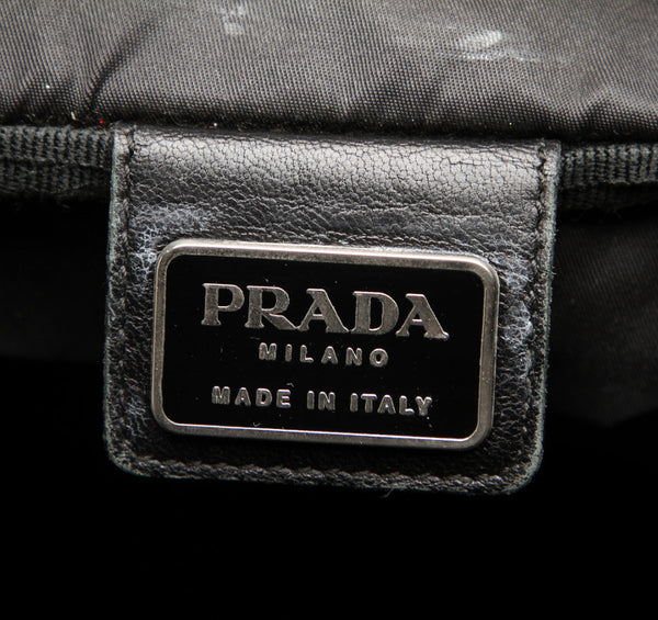 プラダ ブラック ナイロン レザー ビジネスバッグ メンズ PRADA 中古