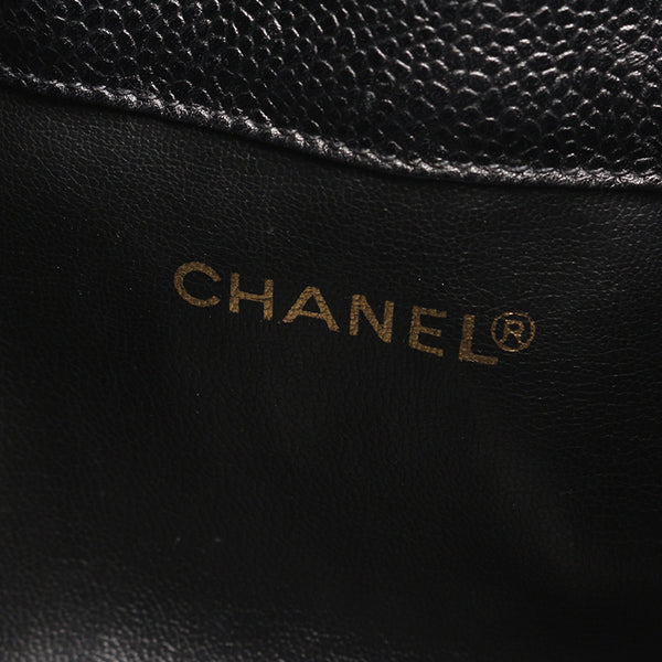 シャネル トリプルココ ブラック ゴールド キャビアスキン メッキ ショルダーバッグ レディース CHANEL 【中古】