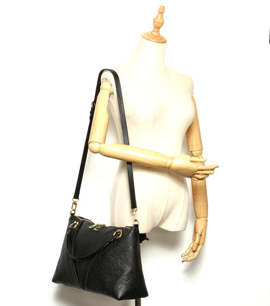 ルイ ヴィトン アンプラント V トート MM M44421 ブラック レザー トートバッグ レディース LOUIS VUITTON 中古