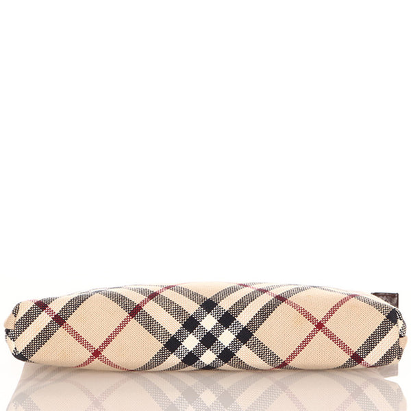 バーバリー ノバチェック ZA460-303 ベージュ ダークブラウン キャンバス ポシェット レディース BURBERRY 【中古】
