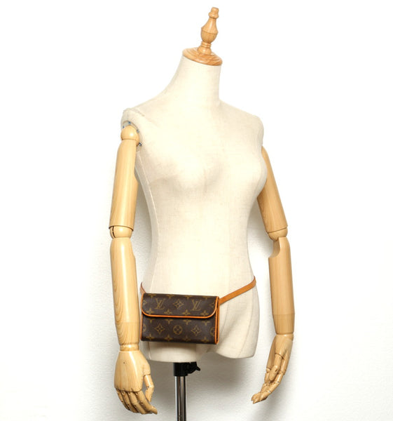 ルイ ヴィトン モノグラム フロランティーヌ M51855 ブラウン PVC レザー ウエストバッグ レディース LOUIS VUITTON 中古