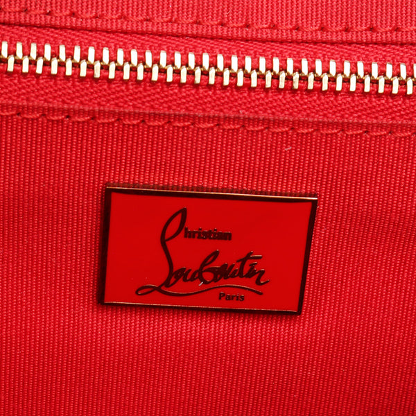 クリスチャンルブタン スイートチャリティー ロックスタッズ チェーン ショルダーバッグ ブラック エナメル レザー レディース Christian Louboutin 【中古】