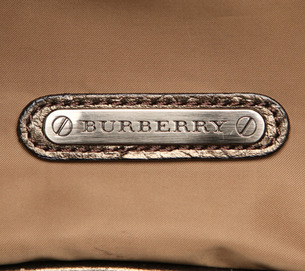 バーバリー ブラウン ナイロン レザー 斜め掛け ショルダーバッグ ユニセックス BURBERRY 中古