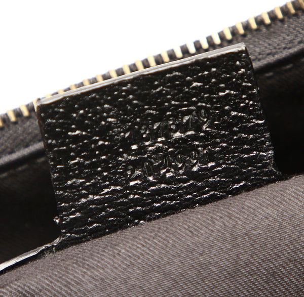 グッチ GGキャンバス バンブー 137379 ブラック 黒 キャンバス レザー ショルダーバッグ レディース GUCCI 中古