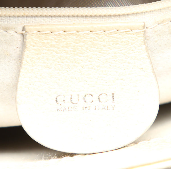 グッチ 002 2133 045 アイボリー レザー ハンドバッグ レディース GUCCI 中古