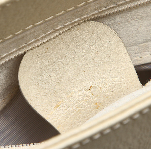 グッチ 002 2133 045 アイボリー レザー ハンドバッグ レディース GUCCI 中古