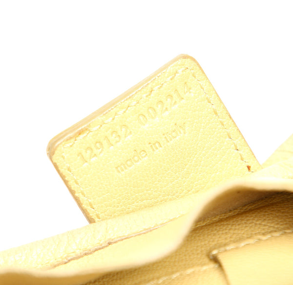 イヴ サンローラン ティアード イエロー レザー ショルダーバッグ レディース YVES SAINT LAURENT 中古