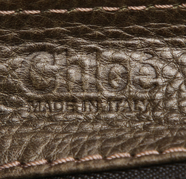 クロエ パディントン モスグリーン レザー ショルダーバッグ レディース Chloe 中古