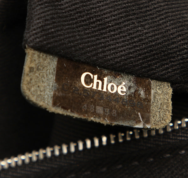 クロエ パディントン モスグリーン レザー ショルダーバッグ レディース Chloe 中古