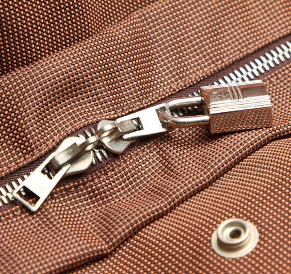 エルメス エールライン ブラウン 茶 キャンバス トートバッグ ユニセックス HERMES 中古